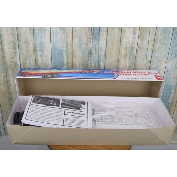 AMT 1/25 Great Dane Extendable Heavy Duty Flatbed Trailer Model NIOB - Picture 4 of 12